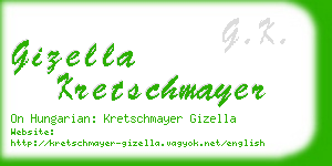 gizella kretschmayer business card